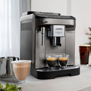 Delonghi Magnifica S fully automatic Italian coffee machine with built-in grinder and sleek design
