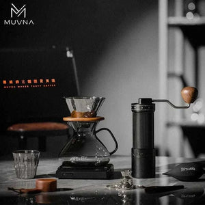 MUVNA Plan-A 13-piece professional pour-over coffee set in durable flight case with wooden and glass accessories