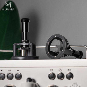 Precision Artisan Manual Coffee Grinder with stainless steel burrs and wooden handle for uniform grind and specialty coffee brewing