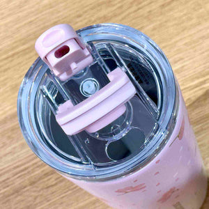 Starbucks Spring Sakura Collection limited edition cherry blossom themed spring tumbler with pink floral design and travel lid