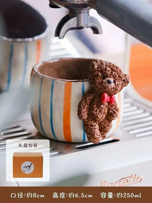Yifang Artisan Collection 3D whimsical handcrafted ceramic cups with playful character designs