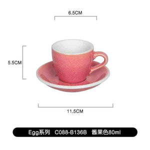 Loveramics Egg Espresso Cup and Saucer high-fired porcelain 80ml with ergonomic design and smooth glazed finish