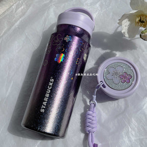 Starbucks cup from Purple Cherry Blossom Collection stainless steel drinkware with floral design