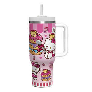Hello Kitty insulated stainless steel tumbler with ergonomic handle for hot and cold drinks Amazon cross-border
