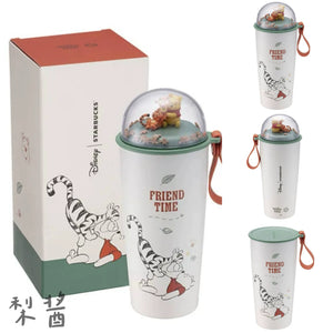 Winnie the Pooh white tumbler with dome lid and packaging box