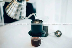 HARIO One-Cup Cafeor eco-friendly stainless steel coffee filter on a mug brewing single cup coffee