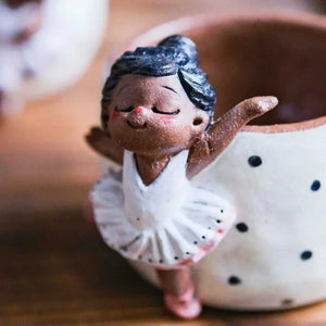 Yifang Artisan Collection whimsical 3D hand-sculpted ceramic coffee cups with playful characters and vibrant hand-painted designs