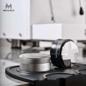MUVNA Precision 58mm portafilter with natural wood and artisan resin handle for espresso machines
