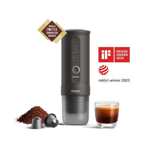 Outin Mino Nano portable espresso machine for outdoor camping, car, and home use