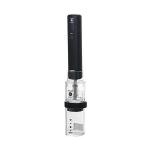 HARIO Smart G electric portable coffee grinder in matte black with transparent dual containers and one-touch operation