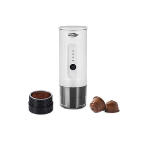 IKAPE 2-in-1 Electric Portable Espresso Maker with cup and USB cable for travel coffee brewing