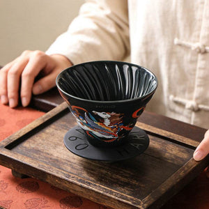 HARIO The Horse V60 ceramic dripper with vibrant horse illustration and high-gloss finish