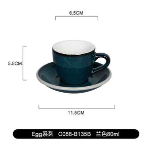 Loveramics Egg Espresso Cup and Saucer set in high-fired porcelain with ergonomic design and smooth glazed finish