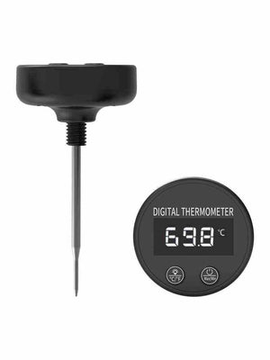 Digital coffee thermometer with frothing clip and LCD display for precise milk temperature control ترمومتر رقمي للقهوة