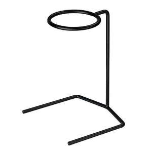 Choxila Metal Stand Set with matte black metal frame and clear glass for V60 pour-over coffee brewing
