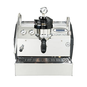 La Marzocco GS3 dual boiler home espresso machine with digital display and professional design