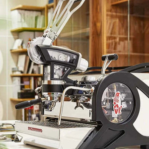 La Marzocco Leva X advanced lever espresso machine with digital pressure profiling and sleek design