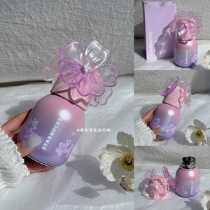 Starbucks cup from Purple Cherry Blossom Collection stainless steel drinkware with floral design