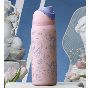The American version of Owala's new Valentine's Day limited edition pink angel model insulated cup handle straw has a large capacity of 945ml