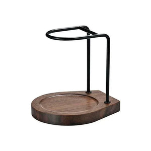 HARIO V60 Walnut Series glass dripper with wood and metal stand pour over coffee maker set