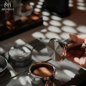 MUVNA espresso set, gravity cloth, powderer, powder ring, cloth needle press, mat