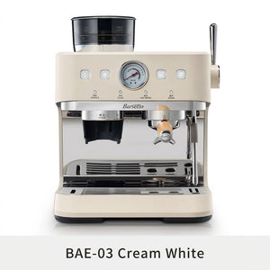 Barsetto espresso machine and grinder in one body on a kitchen counter
