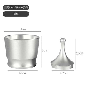 Choxila Precision Dosing Cup in matte black with ergonomic handle for uniform coffee powder distribution
