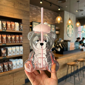 Starbucks Dessert Party Series Pink Bearista Glass Cup