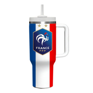 FIFA World Cup stainless steel tumbler cup with 40oz capacity and durable handle for hot and cold drinks Amazon cross-border