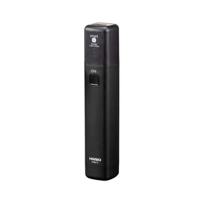 HARIO Smart G sleek matte black electric portable coffee grinder with transparent dual containers and one-touch operation