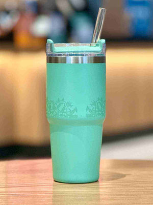 Starbucks x Stanley Emerald Green insulated stainless steel travel mug with matte finish and hybrid lid