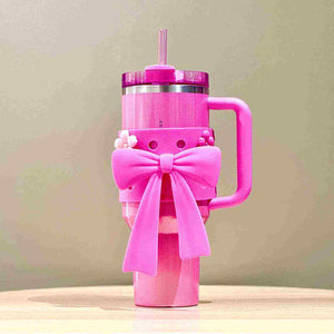 Starbucks Sakura collection pink minimalist ceramic mug and polka dot tumbler with cherry blossom design