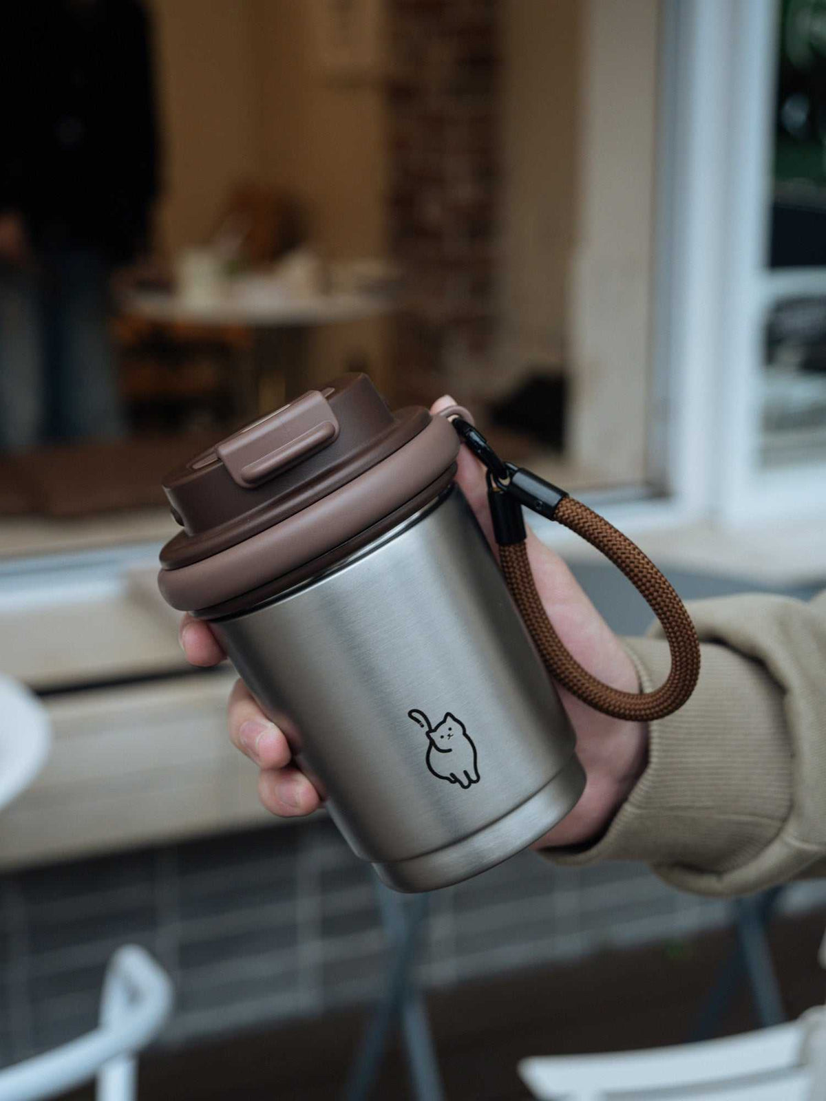WOOKOO 320 ml takeout-size reusable coffee cup