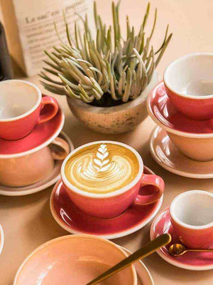 Loveramics Professional Soul Collection vibrant ceramic coffee mugs with saucers for baristas