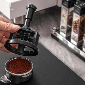 Precision Artisan Manual Coffee Grinder with stainless steel burrs and adjustable settings for perfect grind consistency