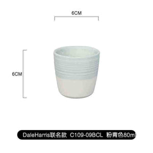 Modern ceramic loveramics handleless espresso cup with dual-texture finish