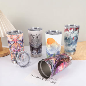 Cross-border 20oz ice master cup FH Graphic Print stainless steel tumbler with double-wall insulation for hot and cold drinks