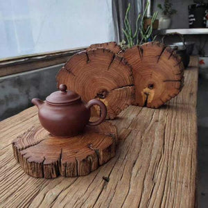 Wooden Coasters | قواعد خشب طبيعي فاخر لعزل الحرارة بأناقة عالية 🪵✨