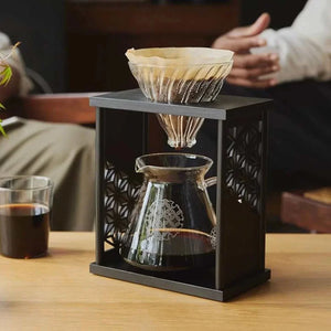 HARIO One-Cup Cafeor single-serve pour-over coffee maker with stainless steel mesh filter on mug