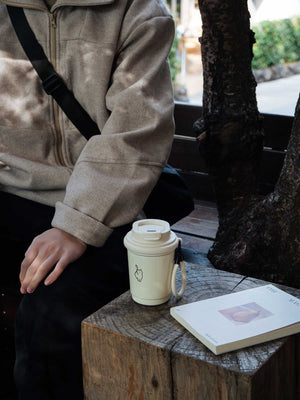 WOOKOO 320 ml reusable coffee cup, ceramic lined