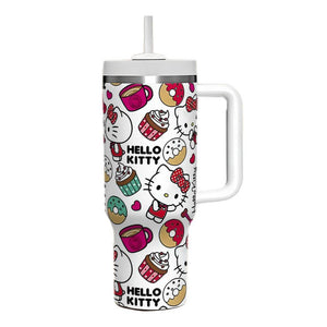 Hello Kitty insulated stainless steel tumbler with ergonomic handle for hot and cold drinks Amazon cross-border