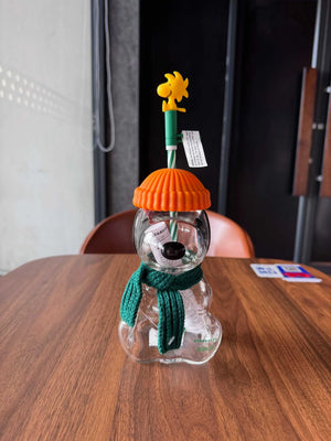 Starbucks Cup 2026 New Snoopy Collaboration Glass Straw Cup High Aesthetic Cup Gift 591ml