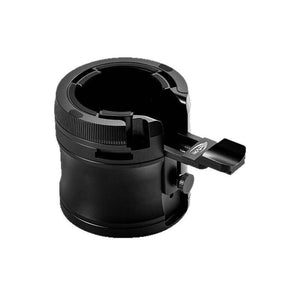 IKAPE Espresso Portafilter Holder universal tamping station with adjustable height and matte black aluminum alloy design