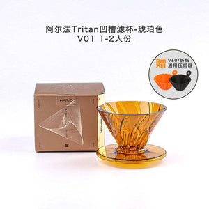 HARIO V60 Alpha Immersion Smart Filter Cup No. 02 matte black ceramic brewer with gold accents and ergonomic handle