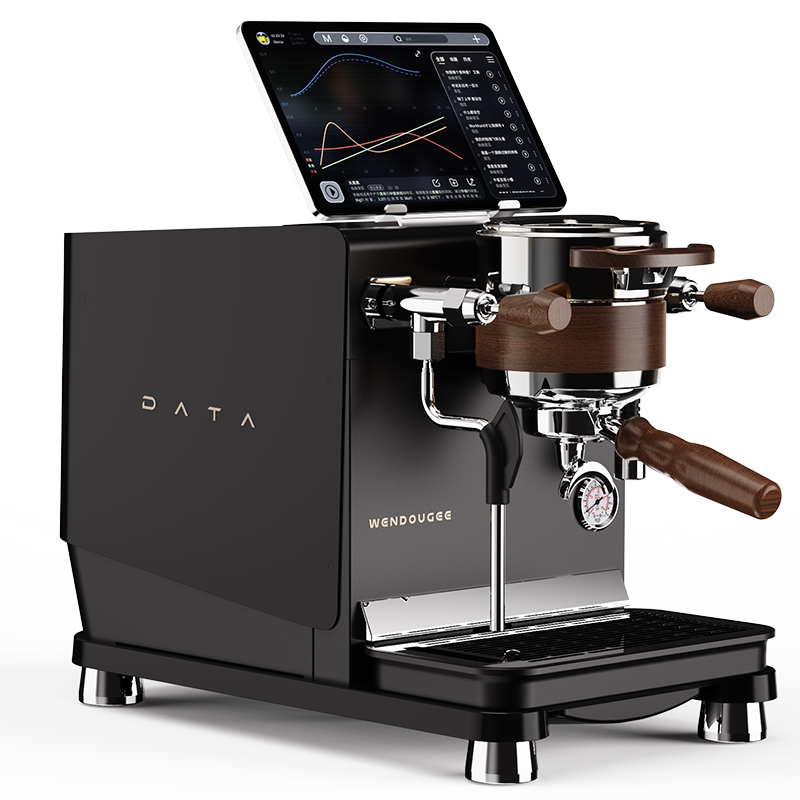 WENDOUGEE DATA S dual boiler espresso machine with smart IoT touchscreen and pressure profiling features