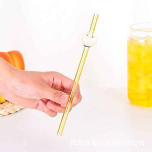 heart shaped glass straw for coffee mugs and tumblers