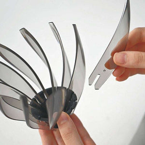 HARIO Water Lily V60 coffee dripper with smoky transparent petal design and reinforced black base