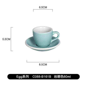 Loveramics Egg Espresso Cup and Saucer 80ml high-fired porcelain with ergonomic design and smooth glazed finish