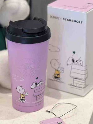 Starbucks x Peanuts limited edition Snoopy coffee mug collection showcasing vintage-inspired designs and playful Peanuts characters