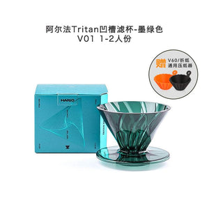 HARIO V60 Alpha Immersion Smart Filter Cup No. 02 matte black ceramic coffee brewer with gold logo and ergonomic handle